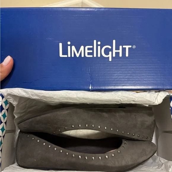 Limelight Gray Studded Flats - Picture 2 of 5